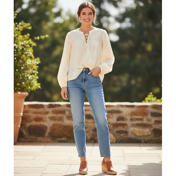 Lost+Wander Sunset Soriee Peasant Top Yellow - Picture 1 of 4